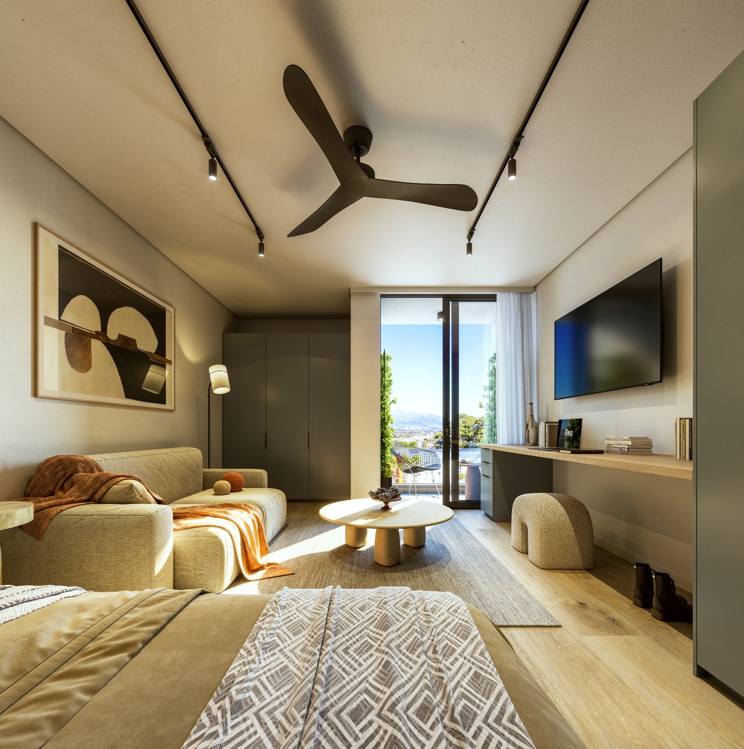 Studio Balcony B — salon moderne